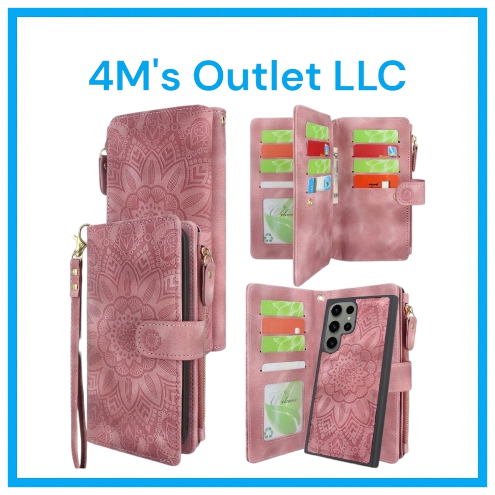 Floral Pink Wallet Phone Case